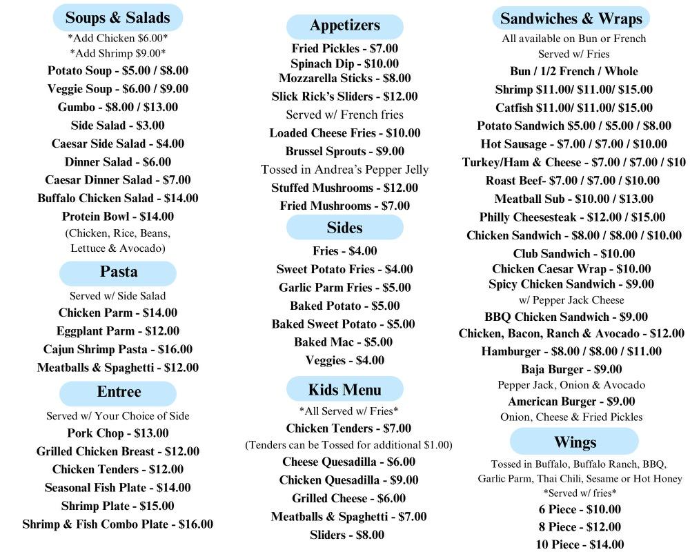 Bright Star Dive & Grill Menu image 1